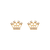 343-241WH White Tiara CZ Stud Earrings