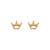343-243WH White Tiara CZ Stud Earrings
