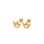 343-243WH White Tiara CZ Stud Earrings