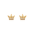343-245WH White Tiara CZ Stud Earrings