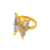 473-504 Ladies Two Tone Butterfly CZ Ring