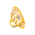 872-004 Tricolor Diamond Cut Filigree Ring