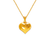 266-001 Hollow Heart Puff Pendant 17mm