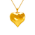 266-004 Hollow Puff Heart Pendant 35mm