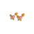 343-164MX Butterfly White CZ Stud Earrings