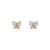 343-164WH Butterfly White CZ Stud Earrings