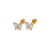 343-164WH Butterfly White CZ Stud Earrings