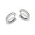 443-254W High Polished Huggie CZ Earrings