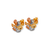 443-763T Fancy Flower CZ Stud Earrings