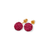 343-502PK 7mm Pink Ball Enamel CZ Stud Earrings