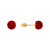 343-502RD 7mm Red Ball Enamel CZ Stud Earrings