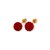 343-502RD 7mm Red Ball Enamel CZ Stud Earrings