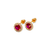 343-162RD 4mm Red Round CZ Stud Earrings