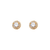 343-162WH 4mm White Round CZ Stud Earrings
