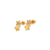 343-145 Double Flower Pave CZ Stud Earrings