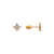 343-166WH Flower CZ Stud Earrings