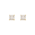 543-132 Princess Cut CZ Stud Earrings