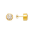 543-145 Round Beveled CZ Stud Earrings