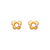 343-433PK Pink Butterfly CZ Stud Earrings