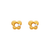 343-433WH White Butterfly CZ Stud Earrings