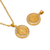 367-392 Mini Round San Benito Two-Sided CZ Pendant