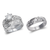 473-957WS White Wedding Trio Ring Set