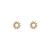 343-167WH White Flower CZ Stud Earrings