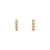 343-174WH White Line Bezel CZ Stud Earrings