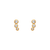 343-177WH White Bezel CZ Stud Earrings