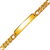 126-221F-080 Hollow Figaro Yellow Pave ID Bracelet