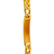 126-221F-080 Hollow Figaro Yellow Pave ID Bracelet