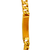 126-221F-090 Hollow Figaro Yellow Pave ID Bracelet