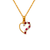 463-501RD Heart Red CZ Pendant