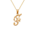 562-502-F Initial "F" Cursive Letter Pendant