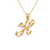 562-502-H Initial "H" Cursive Letter Pendant