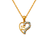 463-502BL 15 Anos Heart Blue CZ Pendant