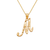 562-502-M Initial "M" Cursive Letter Pendant