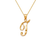 562-502-T Initial "T" Cursive Letter Pendant