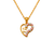 463-502PK 15 Anos Heart Pink CZ Pendant