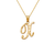 562-502-X Initial "X" Cursive Letter Pendant