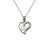 463-502W White 15 Anos Heart CZ Pendant