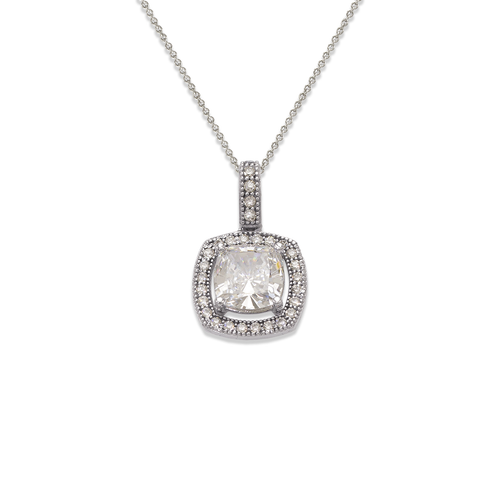 763031W Fancy Cushion Cut CZ Pendant Line Gold, Inc.