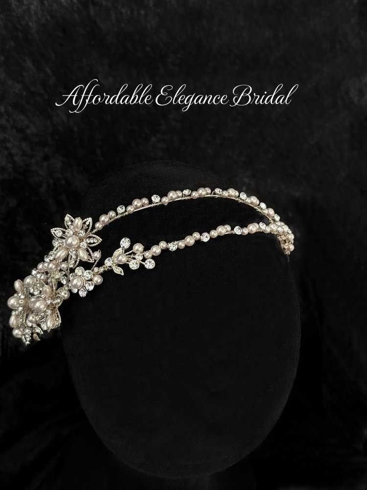 Stellar Rose Pearl bead headband blue 69609 main image 0