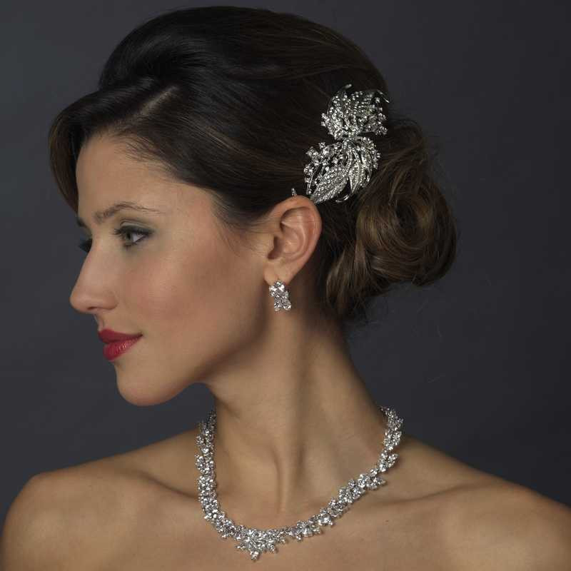 Antique Silver and Gold Crystal Hair Comb Vintage Christian Mariee Lacroix Couture Pearl Pink Crystal  main image 4