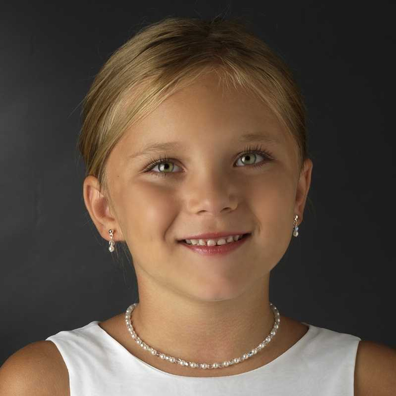 AdrianaSparksBridal Little Girls First Pearls | Pearl Jewelry Set for Flower Girl | Will You Be My Flower Girl Gifts | Custom Initial Pearl Bracelet