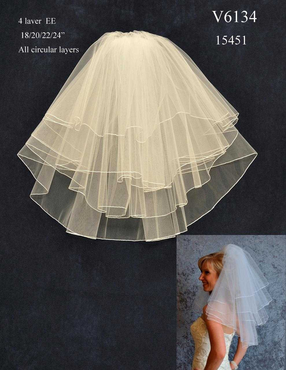 Bridal Short Wedding Veil Multi-layer Wedding Veil Golden Starfish