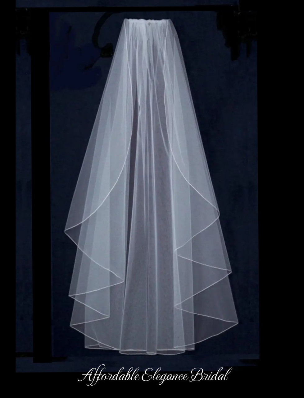 Angel Cut Extra Full Knee Length Custom Wedding Veil