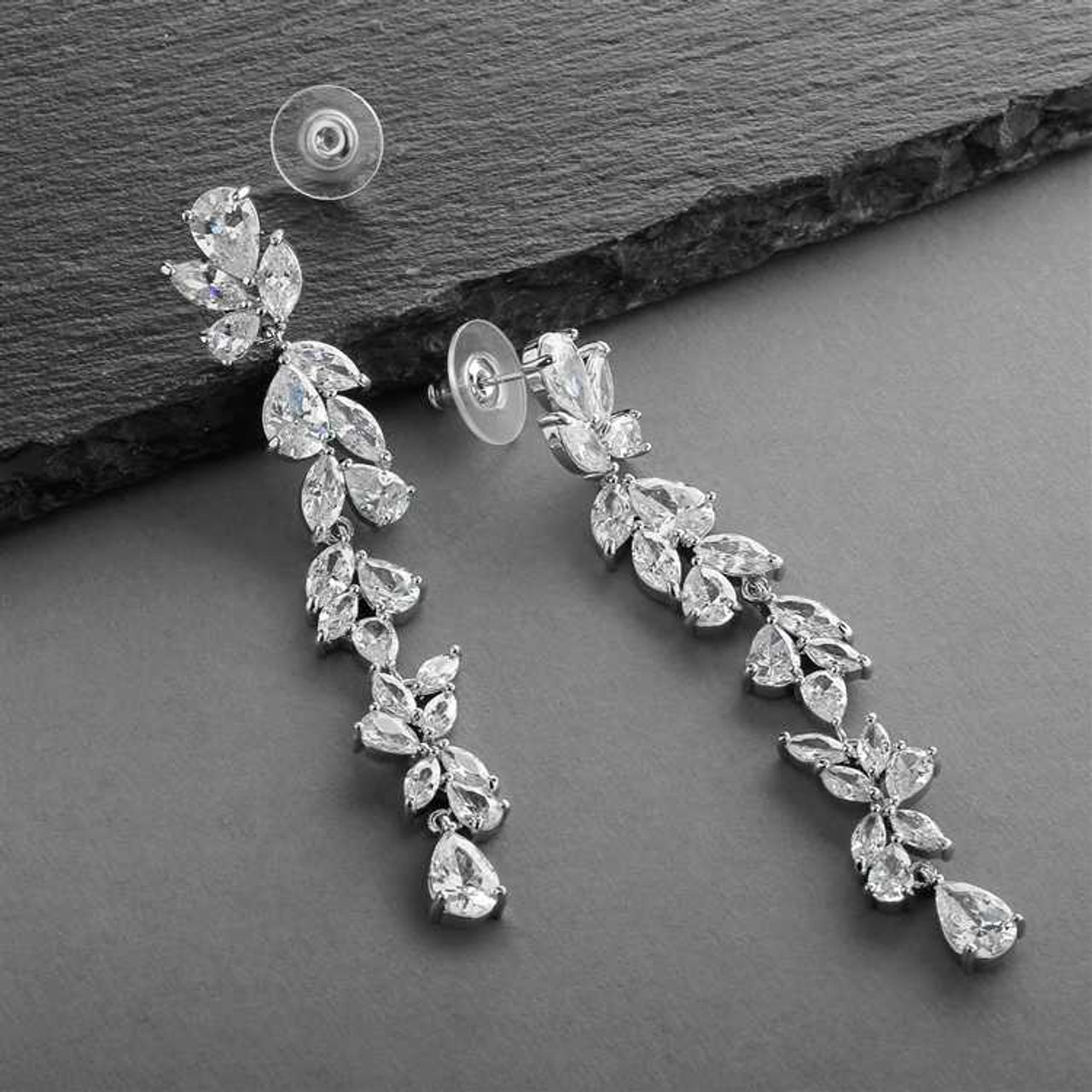 Marquise Wedding Dangle Earrings for Brides Bridesmaid, Crystal Long Bridal  Earrings for Women Prom - Walmart.com