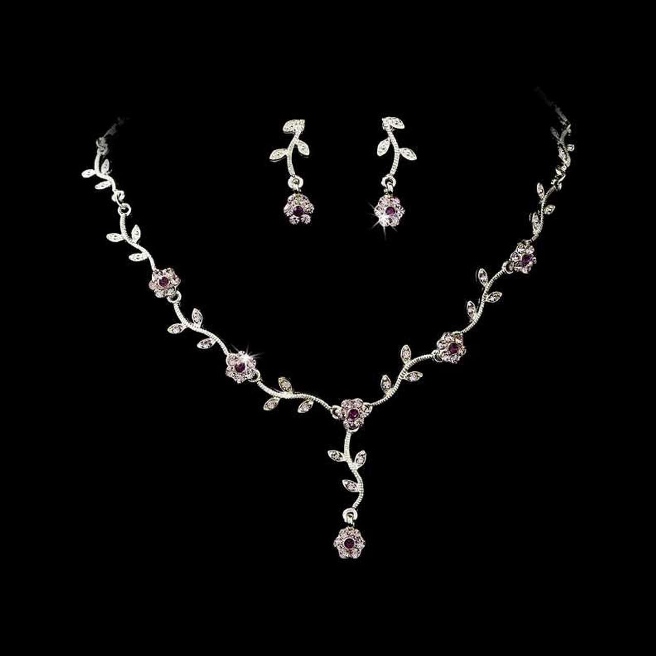 ThreeGraces Brilliant Cubic Zirconia Silver Color Round CZ Choker Necklace  and Earrings Bridal Prom Jewelry Set for Women TZ847