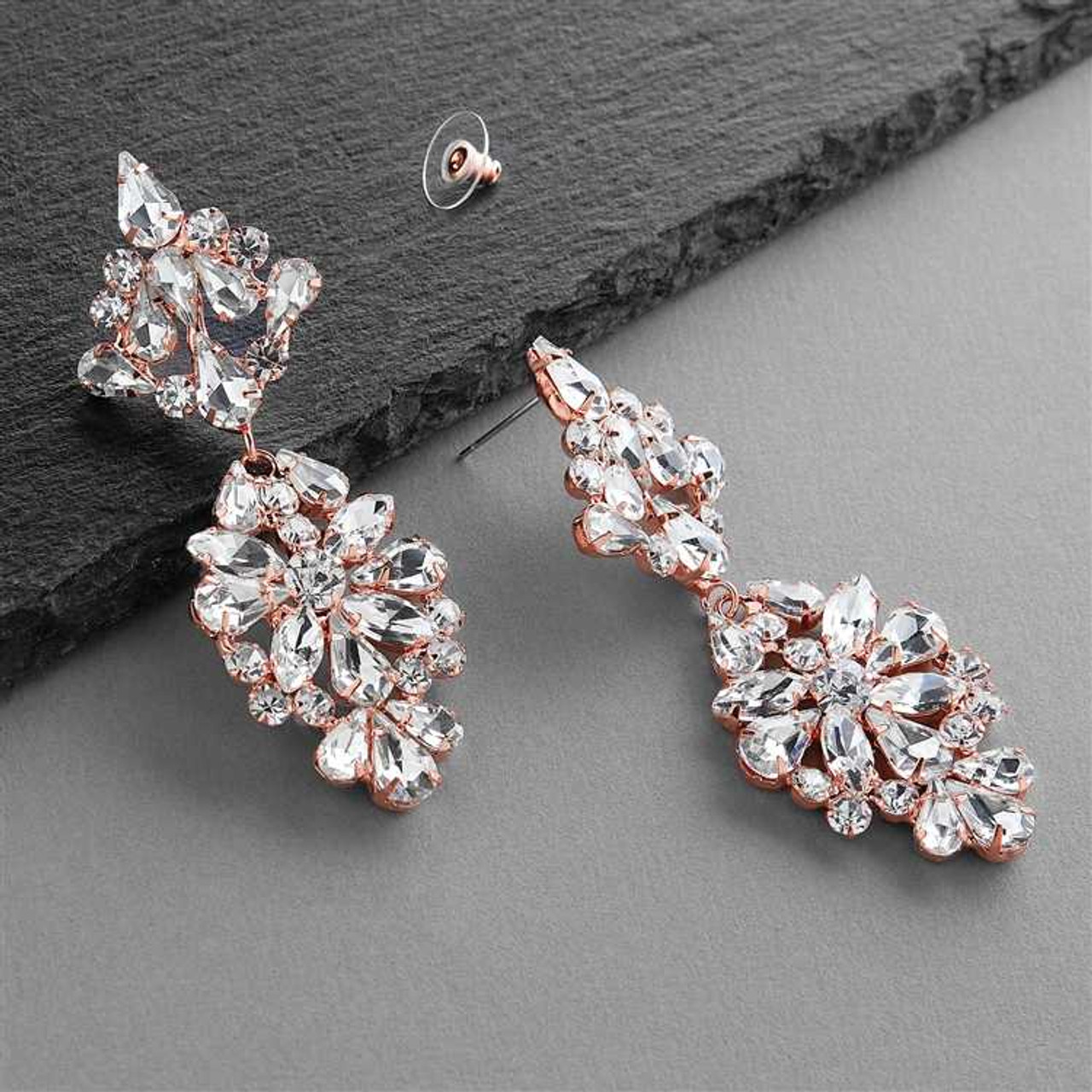 Bridal CZ Chandelier Earrings Wedding Jewelry Bridal Drop Earrings ISABELLA   EDEN LUXE Bridal